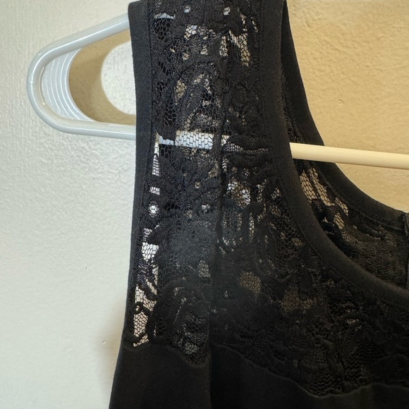 Torrid Black Sleeveless Pencil Dress with Lace Trim & Hem, Size 20 - Picture 4 of 6